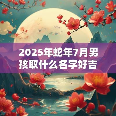 2025年蛇年7月男孩取什么名字好吉利的七月癸卯蛇年男生名字