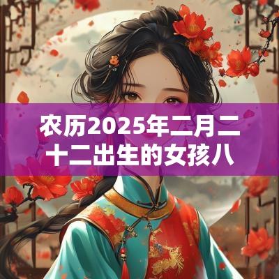 农历2025年二月二十二出生的女孩八字怎么样五行缺水好听的名字