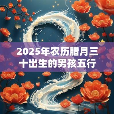 2025年农历腊月三十出生的男孩五行八字解读缺金缺火的起名宜用字