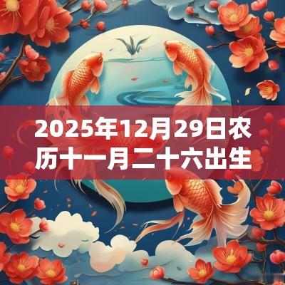 2025年12月29日农历十一月二十六出生的女孩名字五行八字起名