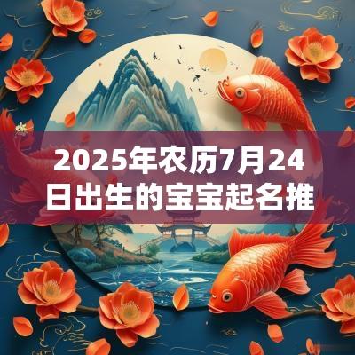 2025年农历7月24日出生的宝宝起名推荐寄托吉祥祝福的常用名字
