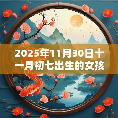 2025年11月30日十一月初七出生的女孩名字五行缺土怎么取名