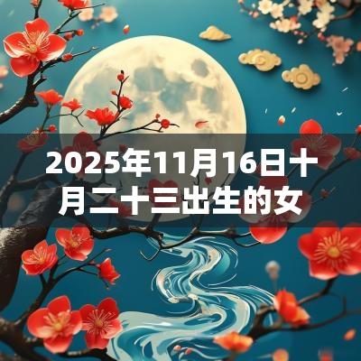 2025年11月16日十月二十三出生的女孩名字五行缺火怎么取名