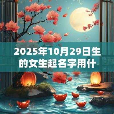 2025年10月29日生的女生起名字用什么字比较好高雅的女生名字