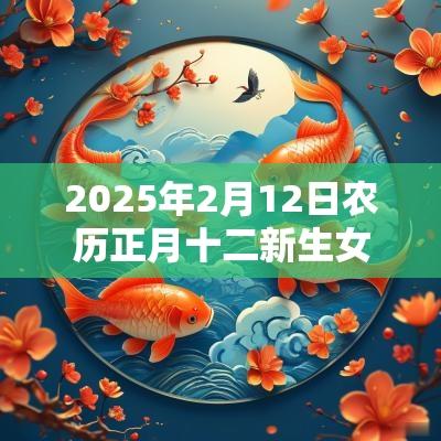 2025年2月12日农历正月十二新生女宝宝五行八字解读缺土的起名宜用字