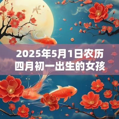 2025年5月1日农历四月初一出生的女孩起名新生儿五行属木的名字