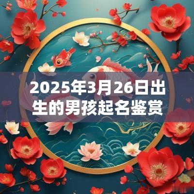 2025年3月26日出生的男孩起名鉴赏2025男孩取名注意事项