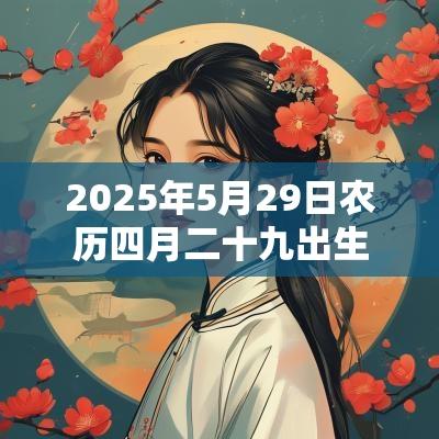 2025年5月29日农历四月二十九出生的男宝宝五行命理属性名字如何旺运