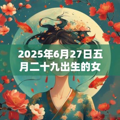 2025年6月27日五月二十九出生的女孩五行八字解读属金的起名宜用字