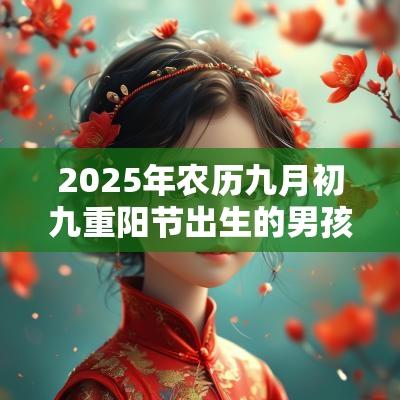 2025年农历九月初九重阳节出生的男孩命运今日五行缺水火周易取名