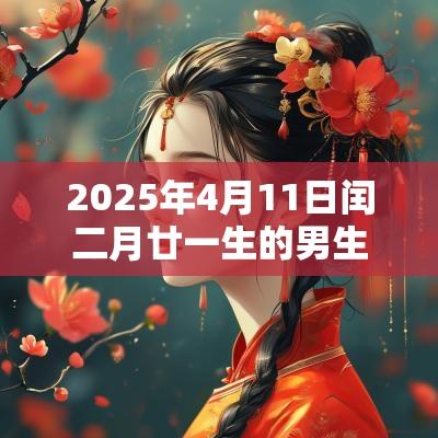 2025年4月11日闰二月廿一生的男生起名大气好听的男生名字