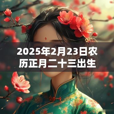 2025年2月23日农历正月二十三出生的女宝宝缺金取名高分名字建议