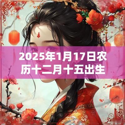 2025年1月17日农历十二月十五出生的女孩五行八字解读属金的起名宜用字
