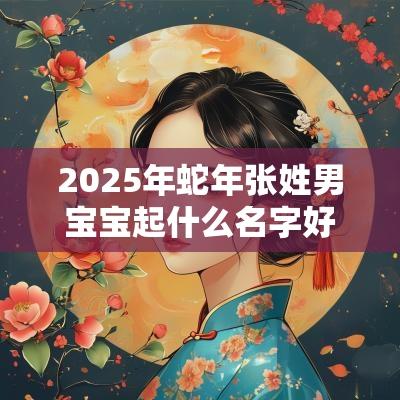 2025年蛇年张姓男宝宝起什么名字好一表人才的男生好名字推荐