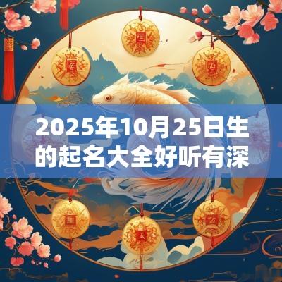 2025年10月25日生的起名大全好听有深意的男孩女孩名字解析