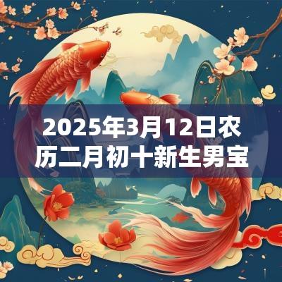 2025年3月12日农历二月初十新生男宝宝五行八字解读属木的起名宜用字