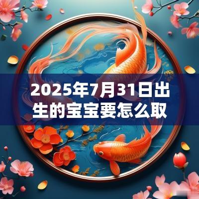 2025年7月31日出生的宝宝要怎么取名寓意好的女孩名字宝典