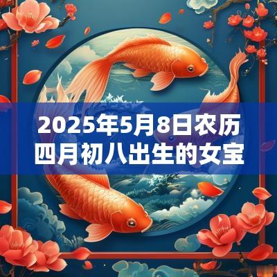 2025年5月8日农历四月初八出生的女宝宝五行旺缺缺土免费八字起名