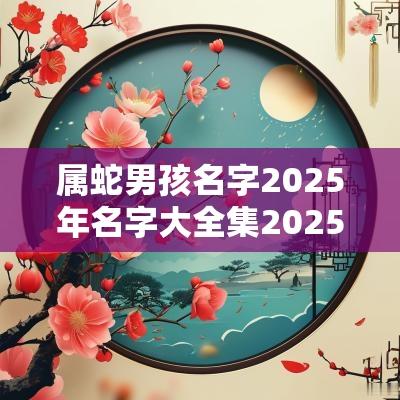 属蛇男孩名字2025年名字大全集2025年属蛇男孩最吉利的名字