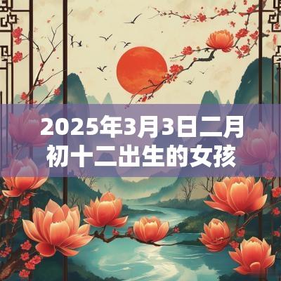2025年3月3日二月初十二出生的女孩免费生辰八字五行属金取名推荐