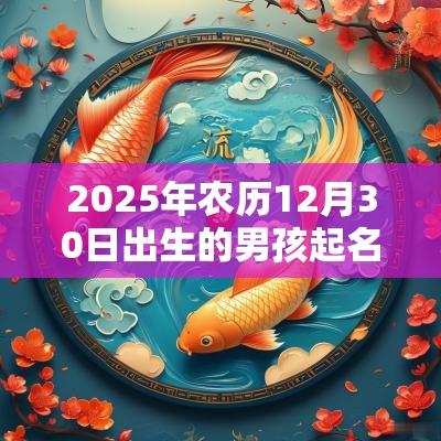 2025年农历12月30日出生的男孩起名生辰八字能强健体魄的男孩取名