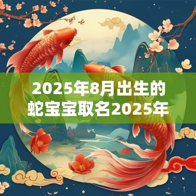 2025年8月出生的蛇宝宝取名2025年8月出生的宝宝名字大全