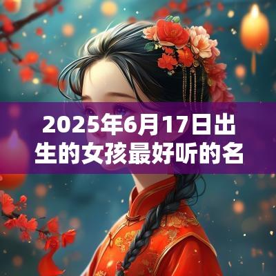 2025年6月17日出生的女孩最好听的名字女孩有诗意的名字免费取名