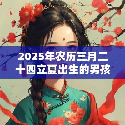 2025年农历三月二十四立夏出生的男孩命运今日五行缺木周易取名