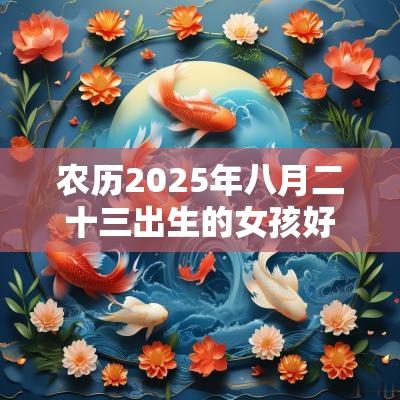 农历2025年八月二十三出生的女孩好不好五行缺木水取名测试打分