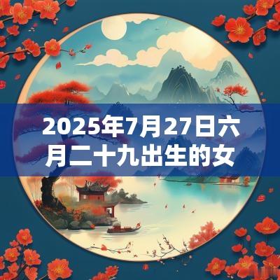 2025年7月27日六月二十九出生的女孩子五行八字解读属金的起名宜用字