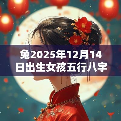 兔2025年12月14日出生女孩五行八字大吉大利的女蛇宝宝名字