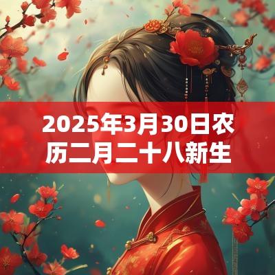 2025年3月30日农历二月二十八新生女孩五行旺缺属水免费八字起名