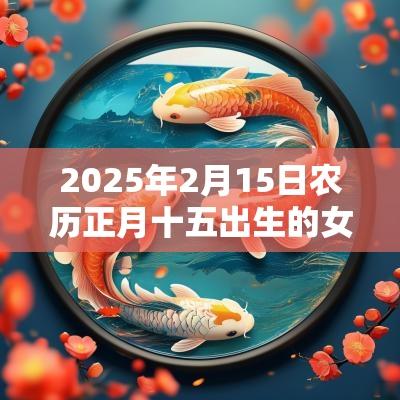 2025年2月15日农历正月十五出生的女宝宝五行属土端庄大气的名字