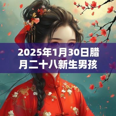 2025年1月30日腊月二十八新生男孩五行旺缺缺火免费八字起名