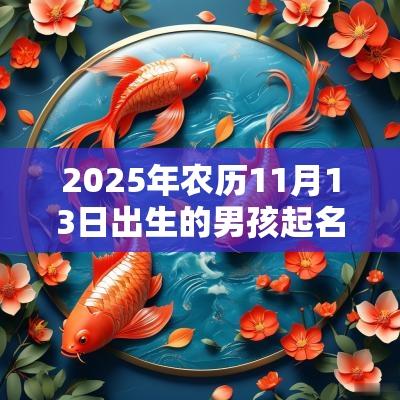 2025年农历11月13日出生的男孩起名生辰八字男宝宝取名宝典