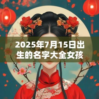 2025年7月15日出生的名字大全女孩儿诗词中最唯美的生僻字起名