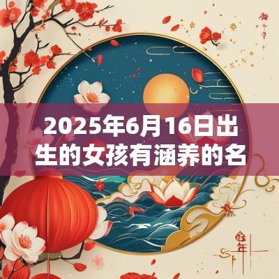 2025年6月16日出生的女孩有涵养的名字最有气质新颖的取名大全