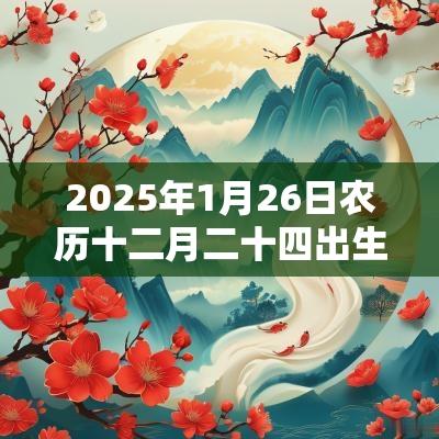 2025年1月26日农历十二月二十四出生的男宝宝五行取名打分最佳宜用字