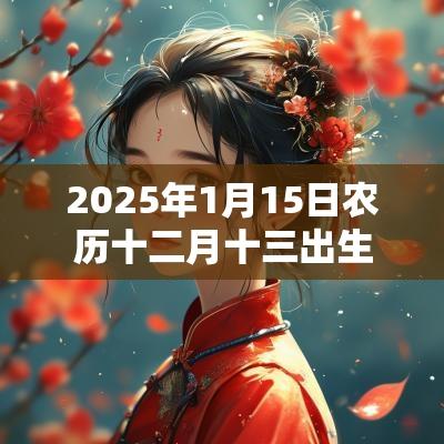 2025年1月15日农历十二月十三出生的男宝宝宝五行属什么如何取名促运