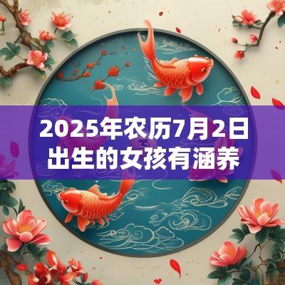2025年农历7月2日出生的女孩有涵养的名字好听的女孩名字大全