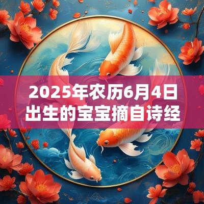 2025年农历6月4日出生的宝宝摘自诗经的名字好听响亮名字推荐