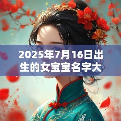 2025年7月16日出生的女宝宝名字大全有寓意的独一无二的好听名字