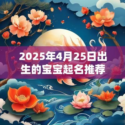 2025年4月25日出生的宝宝起名推荐大气有内涵的男孩名字