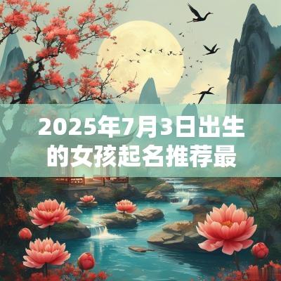 2025年7月3日出生的女孩起名推荐最新超好听的现代女生名字