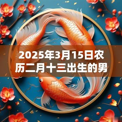 2025年3月15日农历二月十三出生的男宝宝五行命理解析补土取名旺运