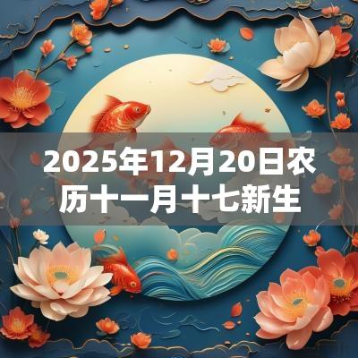 2025年12月20日农历十一月十七新生男孩五行属什么如何取名促运 2025年12月20日农历十一月十七新生男孩五行属什么如何取名促运