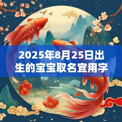 2025年8月25日出生的宝宝取名宜用字五行属水的字男孩名字用字