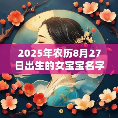 2025年农历8月27日出生的女宝宝名字大全有寓意的五行缺火宝宝取名
