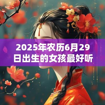 2025年农历6月29日出生的女孩最好听的名字五行不缺的女孩取名