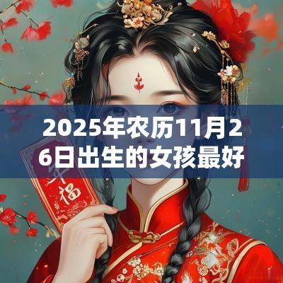 2025年农历11月26日出生的女孩最好听的名字五行缺金女孩取名